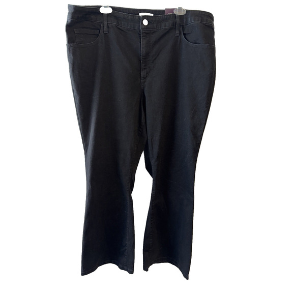 Ava & Viv Flare High-rise Fitted Hip and Thigh Black Jeans Size 22 - Picture 3 of 13